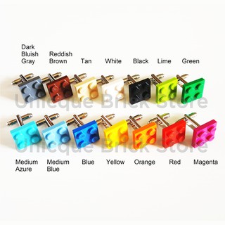 [Unicque] Lego Plate Cufflink Cufflinks with Extra Colored Tiles (Cuff)