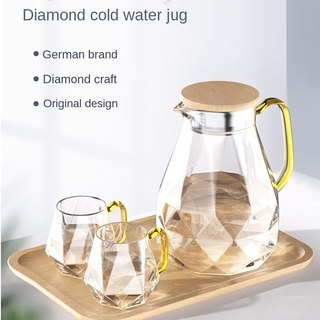 Jugs & Pitchers Large-Volume Cold Water Pot Glass Pitcher Household High-Temperature Cold Boiled Water Cup Cold Water Juice Jug Jug