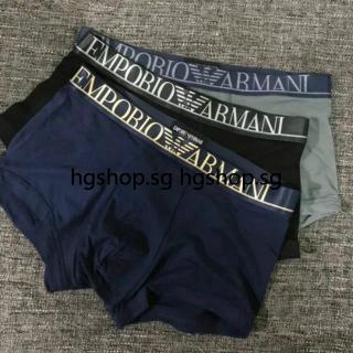 Armani Men's Classic Ice Silk Smooth Boxer Underwear Men Plus Size Panties Underwear Cotton Comfortable Boxer
