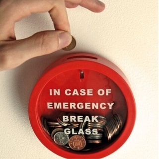 Emergency Money Box In Case Of Emergency Break Glass Novelty Savings Coin Bank