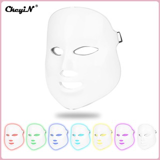CkeyiN LED Light Facial Mask 7 Color Photon Face Mask Skin Rejuvenation
