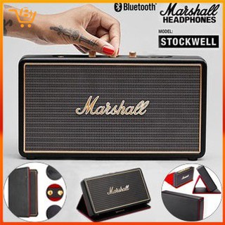 Original Marshall Stockwell Bluetooth Speaker Portable Outdoor Bass Audio Speaker + Free Case