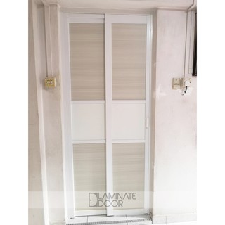 PVC Slide & Swing Toilet Door - SD-7017 | HDB Toilet Door