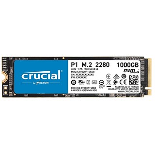 Crucial P1/P2 1TB NVMe PCIe 3.0 x4 M.2 Internal SSD CT1000P1SSD8