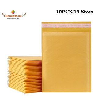 10PCS/15 Sizes Kraft Paper Bubble Envelopes Bags Padded Mailers Shipping Envelope Pacaging Mailing Bags Courier Storage Bags