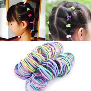 100 Pcs/pack Girl Lady's Elastic Rubber Hair Bands