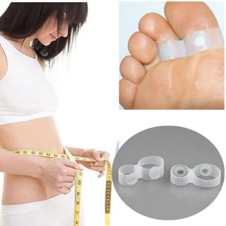 Hot Silicon Diet Slimming Foot Double Toe Ring Weight Loss Slimming Toe Ring