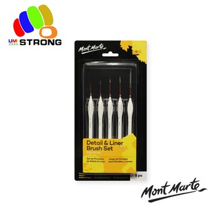 Mont Marte Detail And Liner Brush Set 5pce