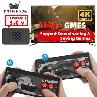 4K Tv Video Game Console Built-In 1800 Games Wireless Controller Portable Retro Home
