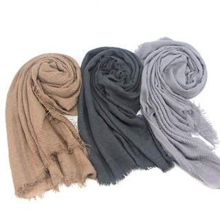 Deep Discount for Clearance 41 Color 95*180cm Muslim scarf hijab plain bubble chiffon print solid shawls