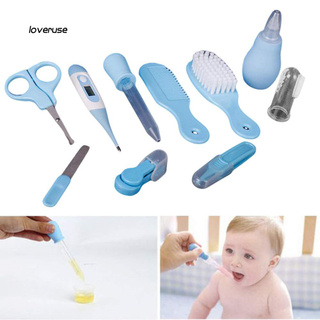 LVUE_10Pcs/Set Infant Feeder Nail Clipper Hair Brush Comb Newborn Baby Care Tool Kits