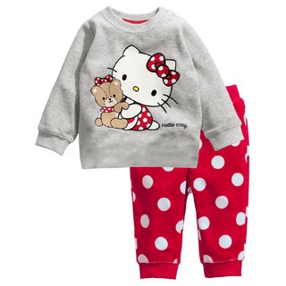 2-7Y Cute Cartoon Style Baby Girls Clothes 2pcs Autumn 2018 Kids Clothing Sets