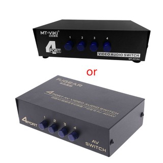 NIKI 4 Port AV Audio Video RCA 4 Input 1 Output Switcher Switch Selector Splitter Box