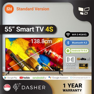 [ENGLISH] XiaoMi Mi LED Android Smart TV 4S 55 Inch UHD - Global Version Television with Wifi Google Netflix Youtube