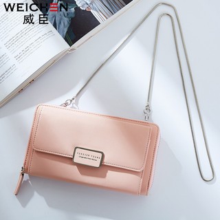 forever young Hot PU Leather Button Clutch Multi Functional Lady Long Wallet