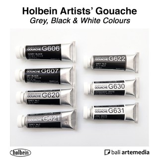 Holbein Artists' Gray, Black & White Gouache Paint 15ml