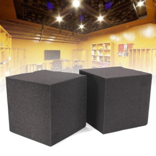 FARAPOKT 2Pcs Soundproof Studio Acoustic Corner Cube Bass Trap Foam Absorption