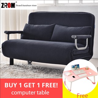 ZROM Simple Office Nap Foldable Fabric Sofa Bed Small Apartment Bedroom Single Multifunctional Folding Bed