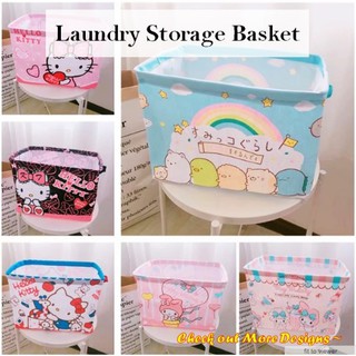 ♥ Hello Kitty Melody Foldable Laundry Basket ♥ Paper Storage Box/ Toy Organizer