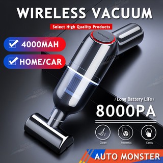 8000PA 120W Wireless Vacuum Cleaner Rechargeable Cordless Handheld Wet/Dry Vacuum For Car And Home