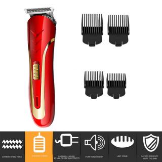 KEMEI Carbon Steel Head Hair Clipper Rechargeable Electric Shaver Men Beard Shaver Electric
