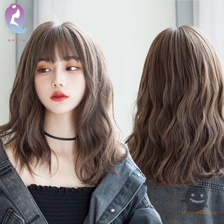 Wig female medium long hair wool curly wig set girl water ripple simulation hair full headgear style long curly hair