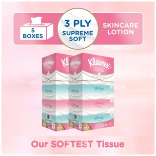 [Bundle of 2] Kleenex Facial Tissue Paper 3-Ply Supreme Skincare