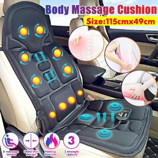 Electric Car Seat Office Cushion Back Heated Massage Car Seat Chair Massager Lumbar Neck Relaxation