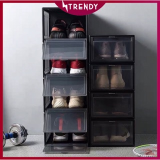 Premium Stackable Shoe Box Storage Box Sneakers Durable Anti Dust Home and Living Storage Shoe Organiser