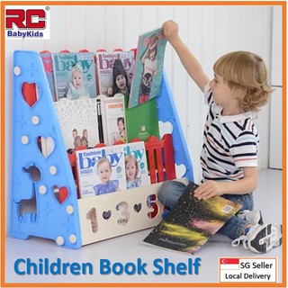 RC-BabyKids 3 Layers Plastic Children Storybooks Storage Bookshelf Kids Book Shelf