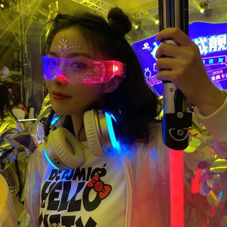 LED Glasses EL Wire Neon Party Luminous LED Glasses Light Up Glasses Rave Costume Party Decor DJ SunGlasses Halloween Decoration