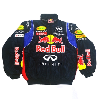 F1Racing Suits Red Bull ji che fu Riding Jacket Full Embroidery European and American Style Casual Cycling Clothes Cotto