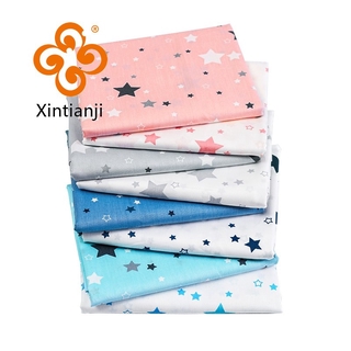 Stars printed twill cotton Patchwork fabirc for Baby&Child DIY handwork Accessory Material fabric TJ0377