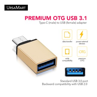 Ursa Mart ✮ Premium OTG USB 3.1 Type C (Male) to USB (Female) Adapter ✮ Data Transfer Support ✮ Power External Devices