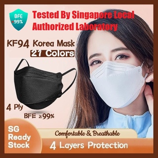 【Local Ready Stock】 KF94 Korea Mask | BFE ≥99% | 4 PLY | 3D Face Mask