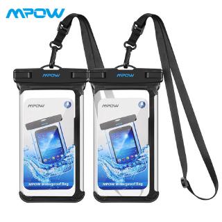 Mpow PA140 2-Pack Universal 6.0 inch IPX8 Waterproof Phone Pouch for iPhone X/8/Galaxy/Google Pixe