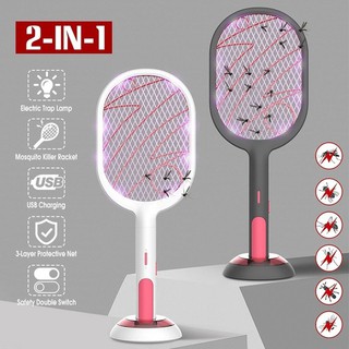 【LIMITED TIME DISCOUNT】Mosquito Killer Cordless Electric Mosquito Swatter Anti Mosquito Fly Repellent Bug Insect Repeller Reject Killers Pest Racket Trap Home Tool Built in 1200mAh Battery
