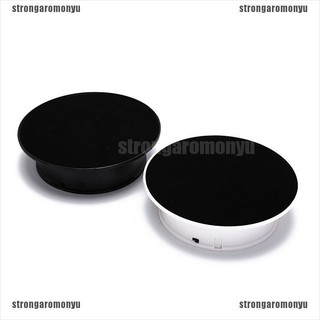 【STR】1pc 20cm mirror glass top rotating rotary display stand turntable show