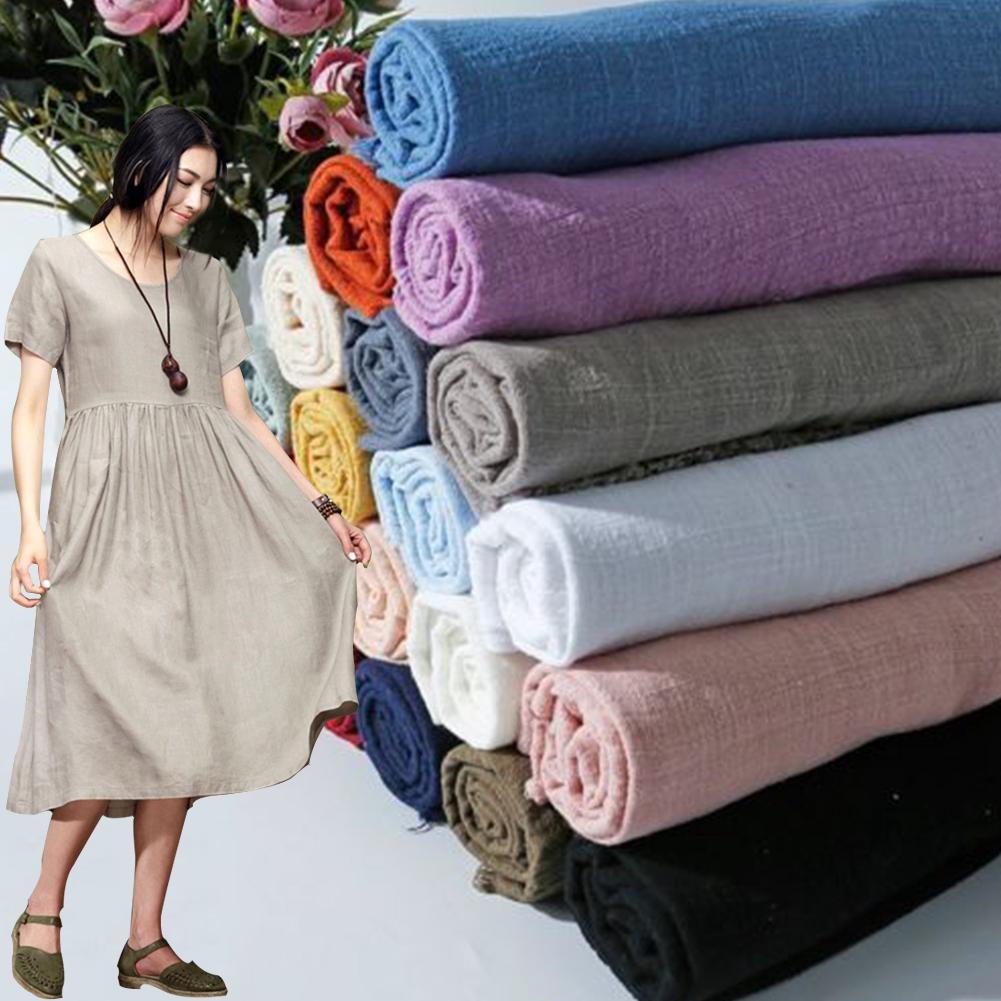 130x100cm Fabric Handmade Soft Linen Cloth DIY Clothing Craft Patchwork