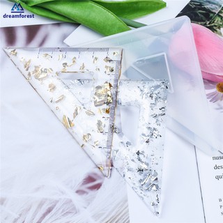 DF Silicone Rule Mold Rectangle Triangle Scale Rule DIY Mould Resin Stationery Transparent Mold (1)