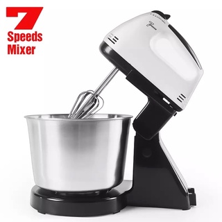 New 7 Speed Electric Beater Dough Cakes Bread Egg Stand Mixer Bowl Food Mixer