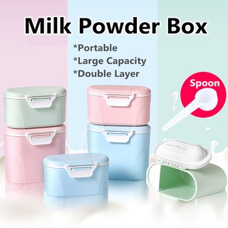 Portable Baby Milk Powder Container Storage Box With Spoon