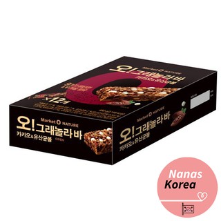 [Korean Snack] Orion Market O Nature Oh! Granola Bar Cacao Lactic Acid Ball 40g x 12pcs