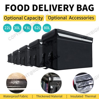 22-80L Thermal Bag / Delivery Bag / Thermal Bag Food Delivery / Motorcycle Delivery Insulated Bag / Takeaway Bag / Waterproof