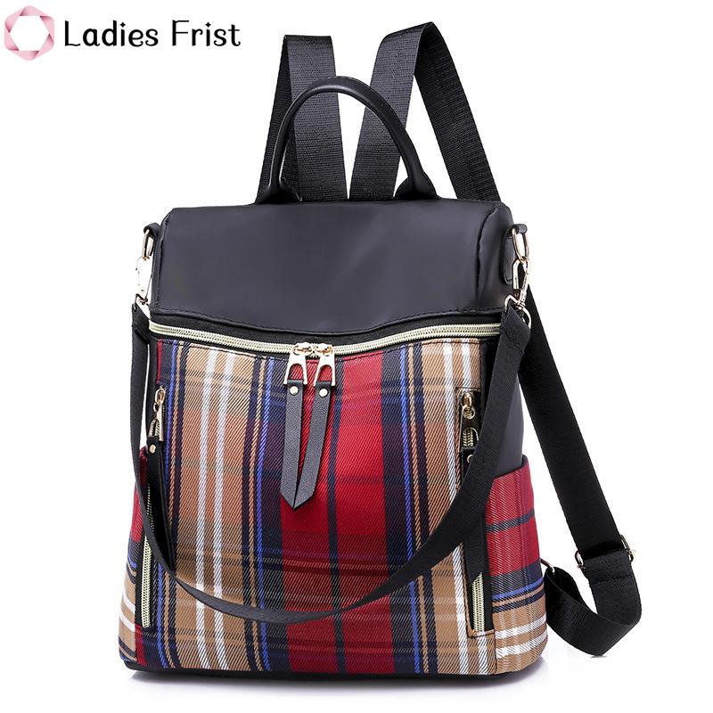 Fashion Oxford Cloth Women Backpacks New Design Stripe Backpack for lady
