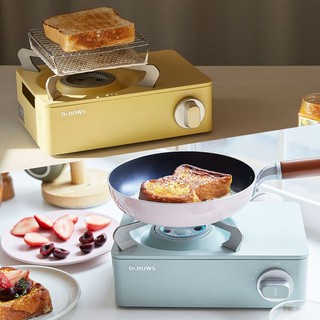 [*Exclusive Sales Event] Pastel Colored Cassette Stove Portable Gas Stove in Soft Cream, Baby Pink, Pistachio, Lemon l Camping/Barbecue/Outdoor l From Korea