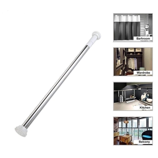 70-120cm Tension Rod Curtain Shower Adjustable Rod Spring Tension Easy Installation (1)