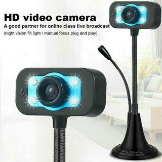 Ready Stock Webcam Computer Camera Desktop Notebook Home Video Usb Free Drive HD with Microphone Microphone Night Vision