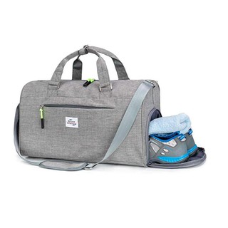 Gym for Pocket with Wet and Women Men Travel Bag and Duffel Shoes Sports Compartment Bag (Grey)