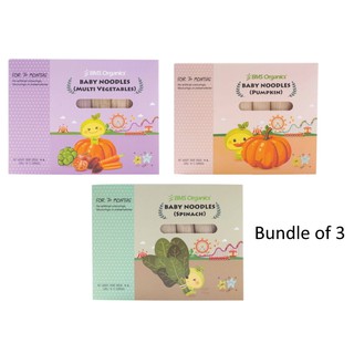 BMS Organics - Baby Noodles Bundle (Bundle of 3) (200g x 3) (for babies above 7+ months) (all natural ingredients)